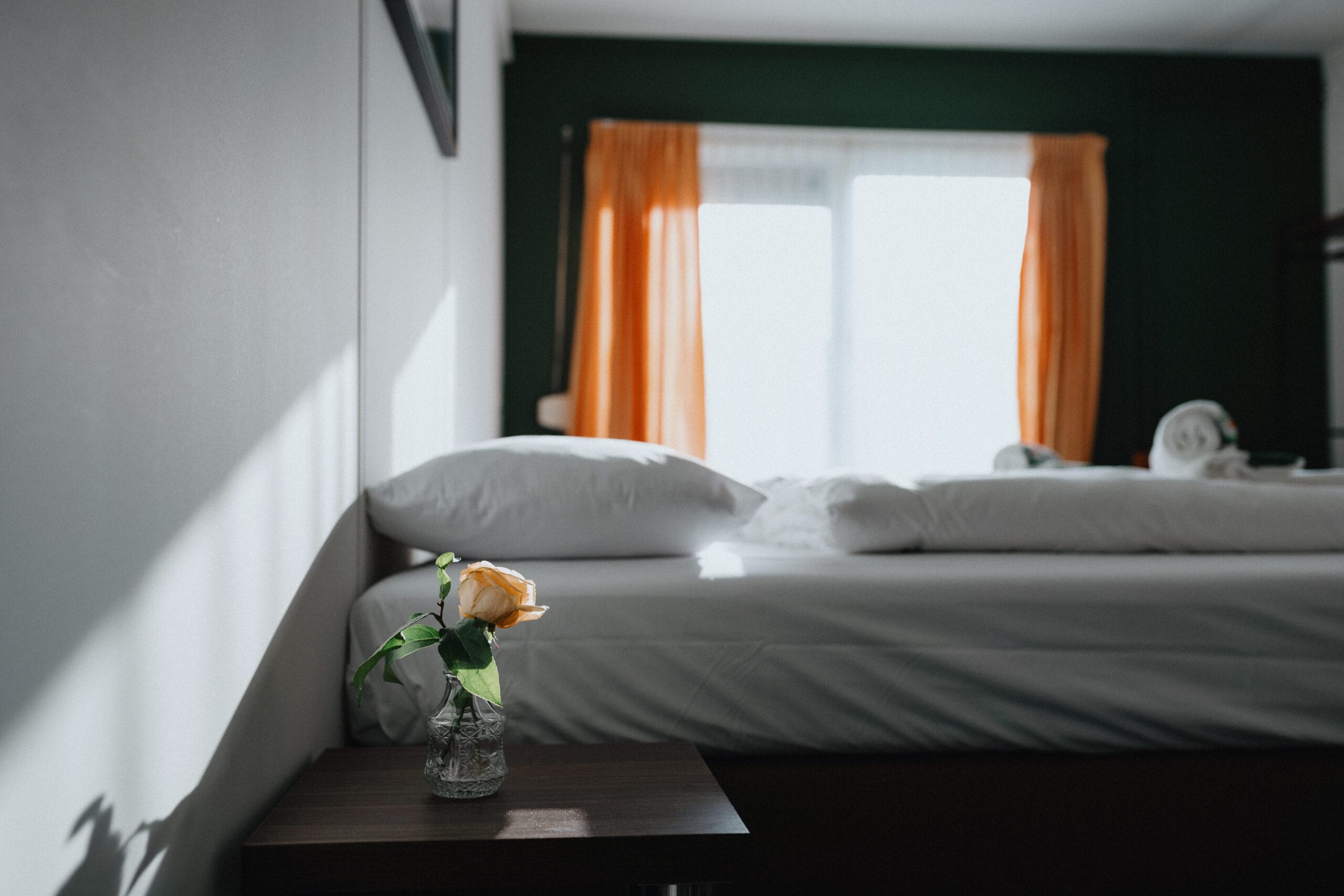 Landgoed Leudal - Bed slaapkamer kikkerperspectief